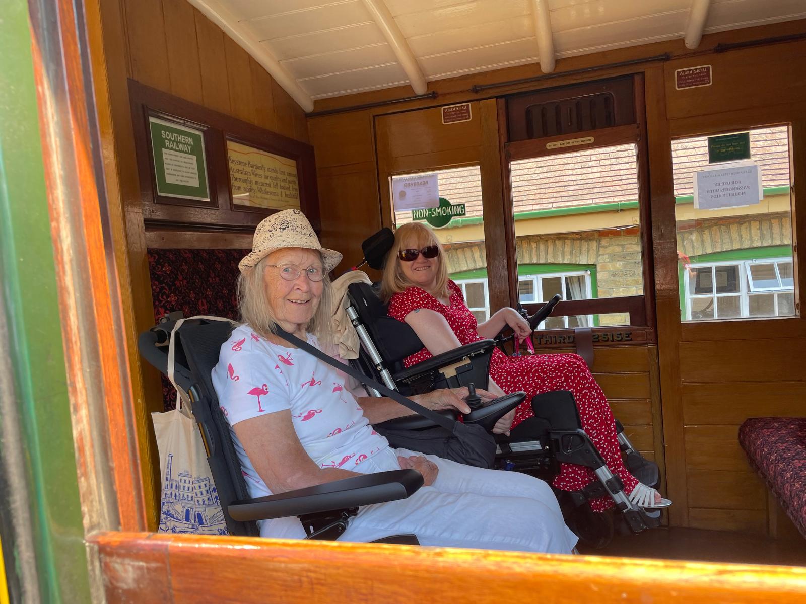 Two young travellers on a Jumbulance ferry crossing